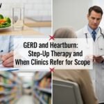 GERD and Heartburn: Step-Up Therapy and When Clinics Refer for Scope
